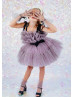 Tied Straps Polka Dot Tulle Sweet Flower Girl Dress